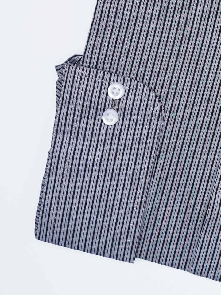 Black Striped, Elite Edition, Cutaway Collar Men’s Formal Shirt (FS-2905)