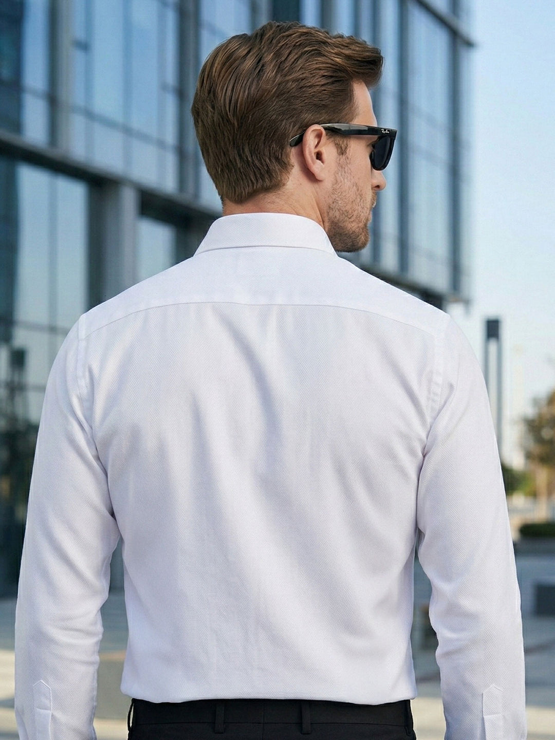 White, Elite Edition, Cutaway Collar Men’s Formal Shirt (FS-2945)