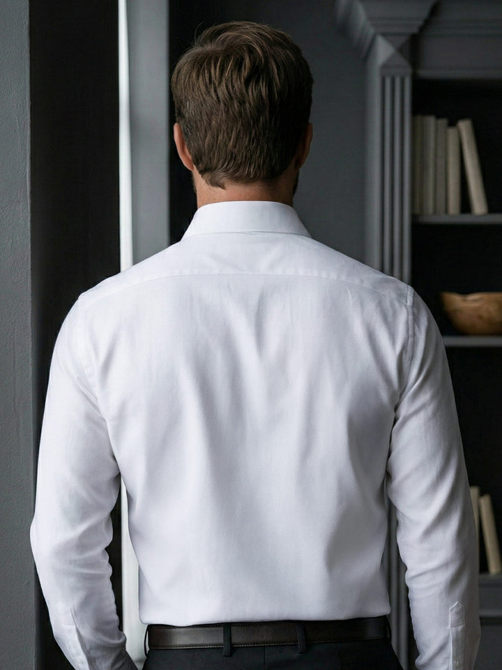 White, Elite Edition, Cutaway Collar Men’s Formal Shirt (FS-2947)