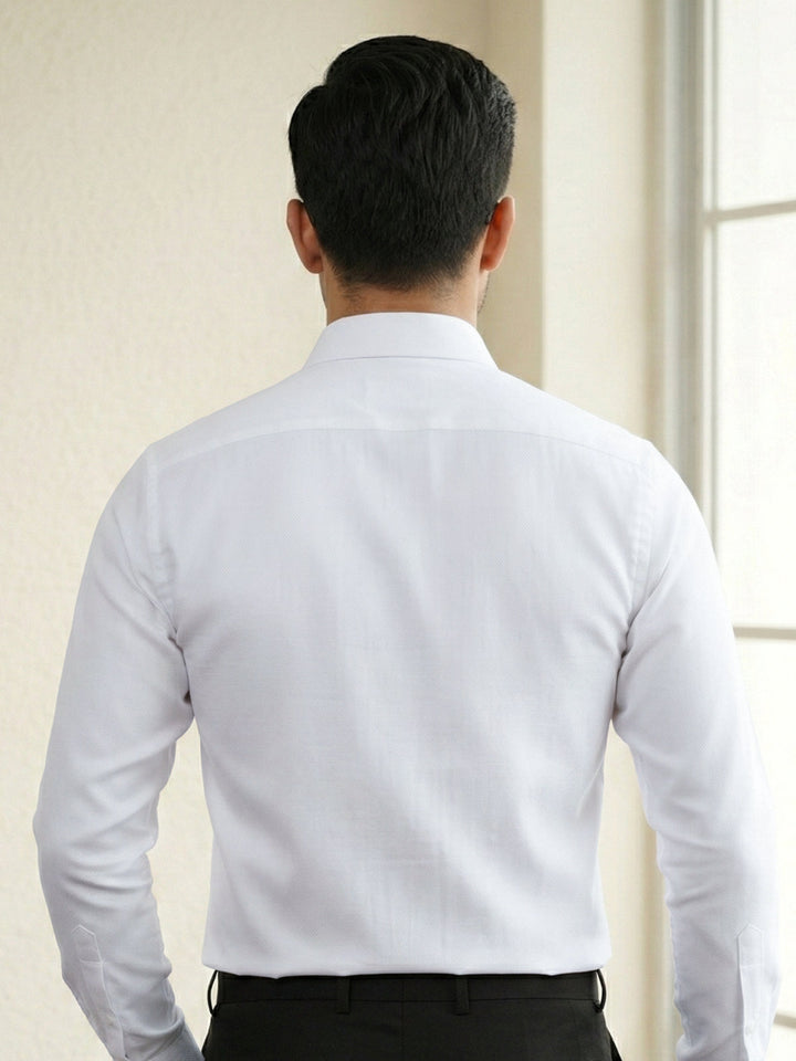 White, Elite Edition, Cutaway Collar Men’s Formal Shirt (FS-2951)