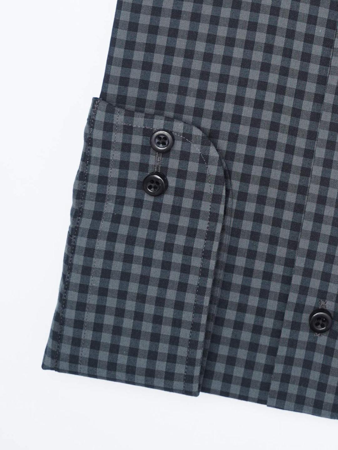 Black & Green Checkered, Elite Edition, Cutaway Collar Men’s Formal Shirt (FS-2959)