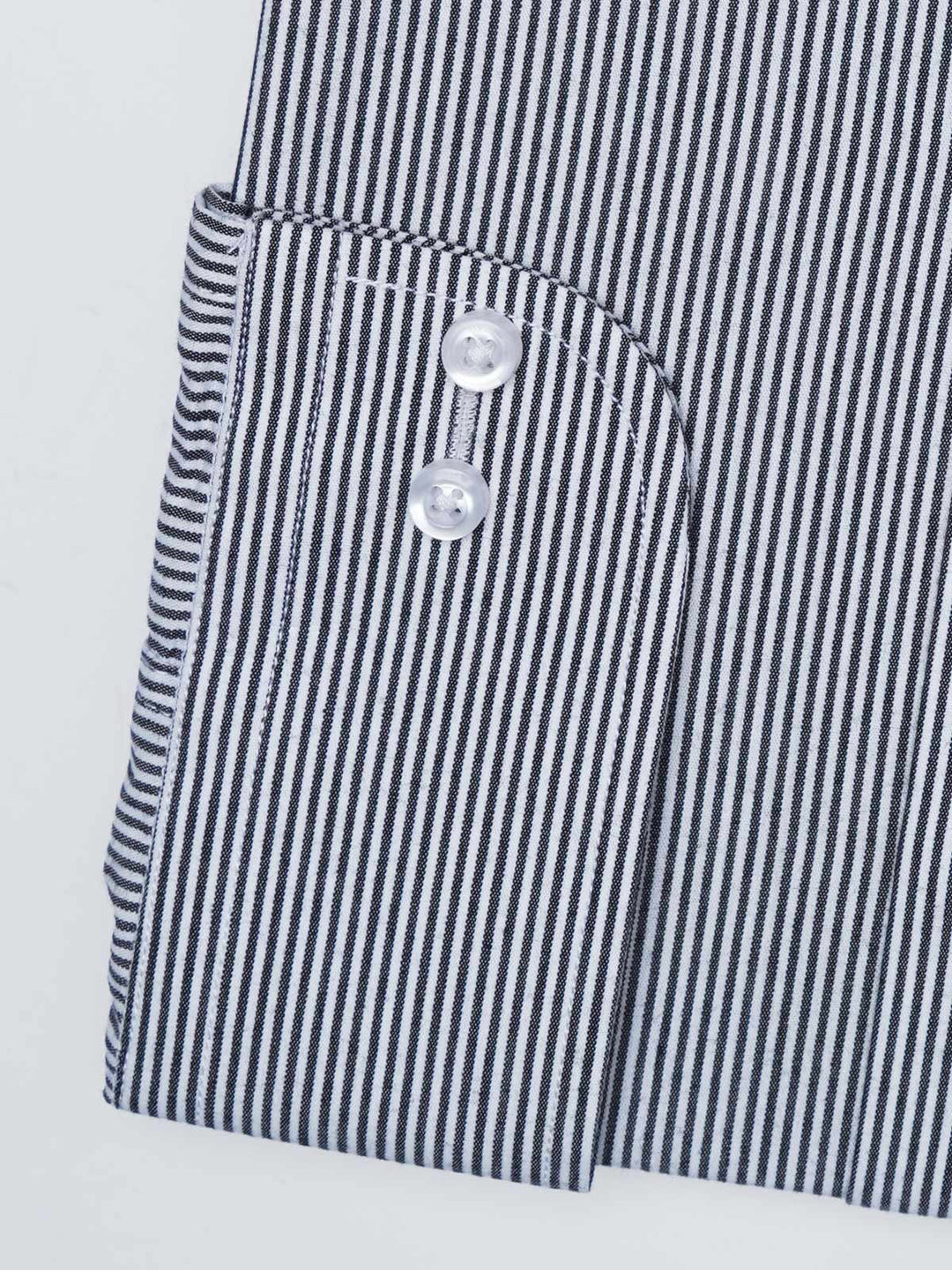 Grey & White Striped, Elite Edition, Cutaway Collar Men’s Formal Shirt (FS-2975)