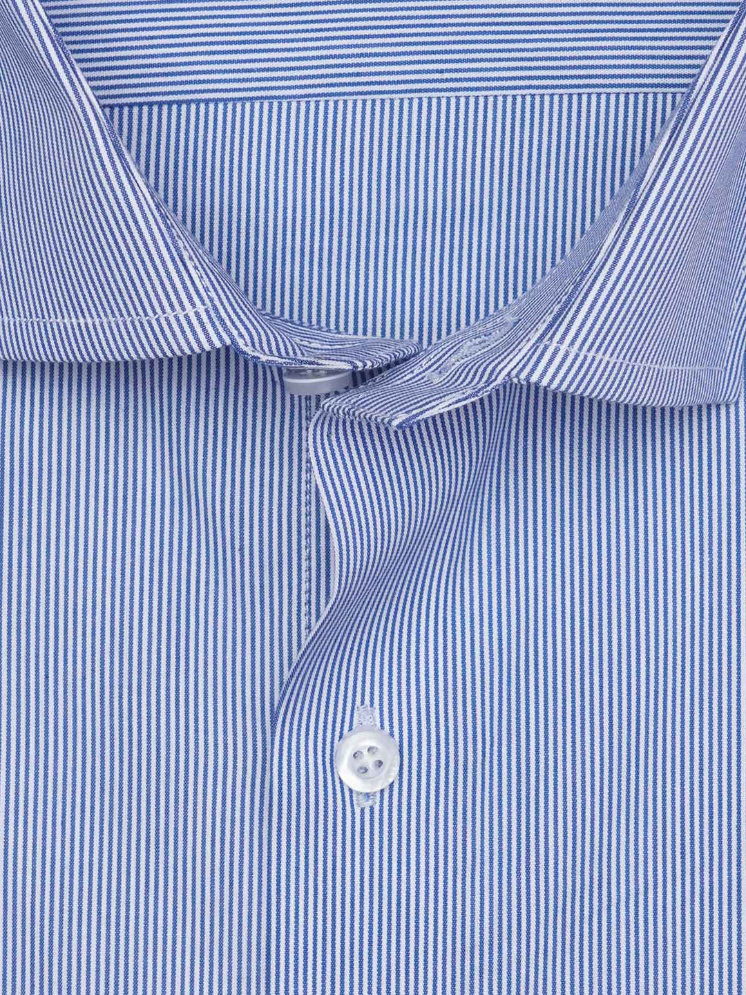 Blue & White Striped, Elite Edition, Cutaway Collar Men’s Formal Shirt (FS-2976)