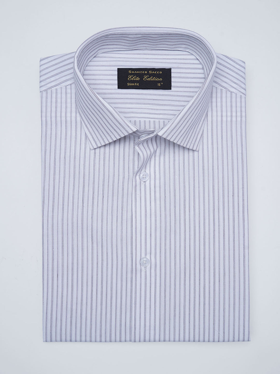 Black Striped, Elite Edition, Cutaway Collar Men’s Formal Shirt (FS-2980)