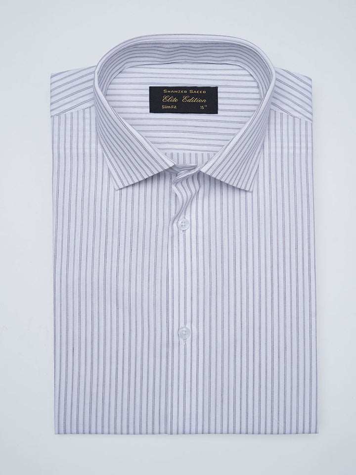Black Striped, Elite Edition, Cutaway Collar Men’s Formal Shirt (FS-2980)