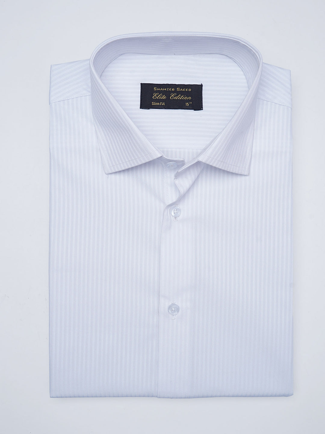White Striped, Elite Edition, Cutaway Collar Men’s Formal Shirt (FS-2981)