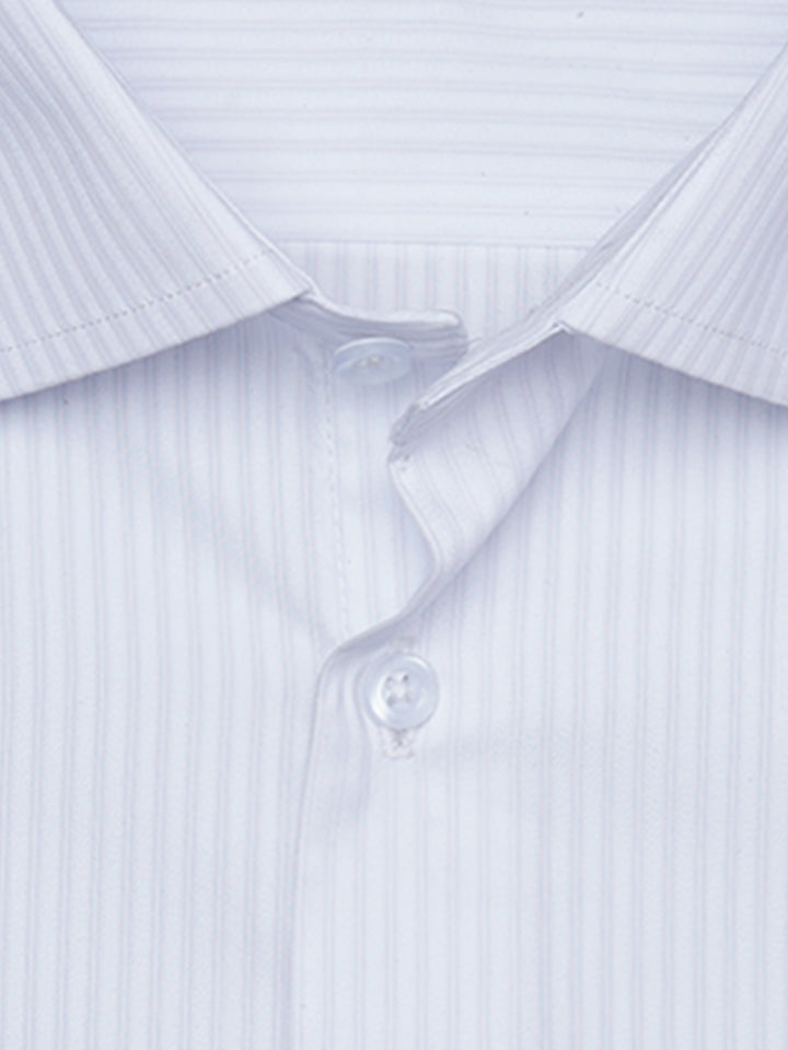 White Striped, Elite Edition, Cutaway Collar Men’s Formal Shirt (FS-2981)