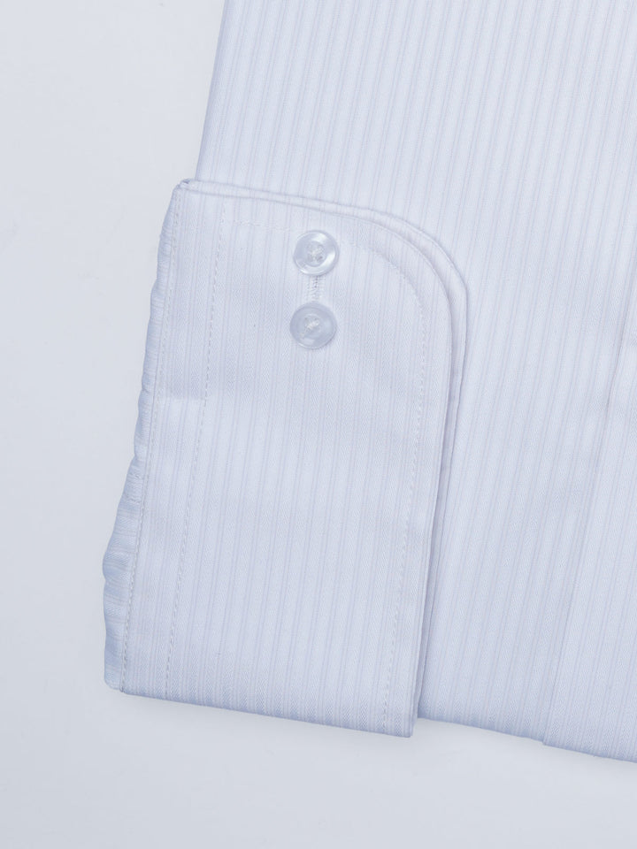 White Striped, Elite Edition, Cutaway Collar Men’s Formal Shirt (FS-2981)