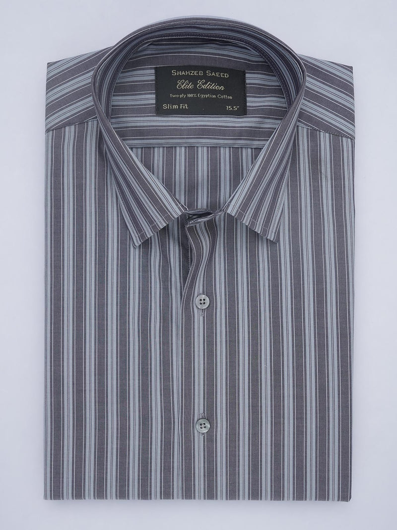 Multi Color Striped, Elite Edition, French Collar Men’s Formal Shirt (FS-404)