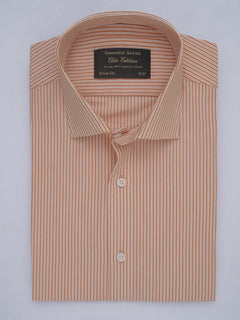 Orange Striped, Elite Edition, French Collar Men’s Formal Shirt (FS-412)