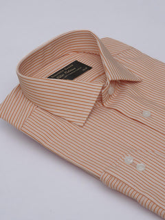 Orange Striped, Elite Edition, French Collar Men’s Formal Shirt (FS-412)