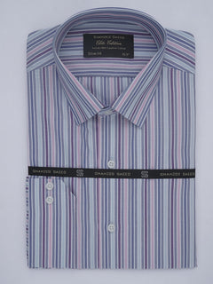 Multi Color Striped, Elite Edition, French Collar Men’s Formal Shirt (FS-416)