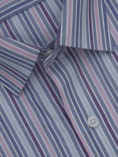 Multi Color Striped, Elite Edition, French Collar Men’s Formal Shirt (FS-416)