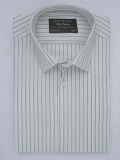 Multi Color Self Striped, Elite Edition, French Collar Men’s Formal Shirt (FS-421)