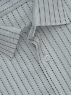 Multi Color Self Striped, Elite Edition, French Collar Men’s Formal Shirt (FS-421)