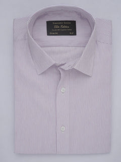 Purple Self Striped, Elite Edition, French Collar Men’s Formal Shirt (FS-422)