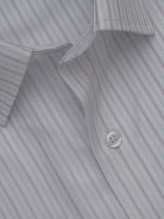 Multi Color Self Striped, Elite Edition, French Collar Men’s Formal Shirt (FS-423)