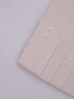 White & Pink Striped, Elite Edition, French Collar Men’s Formal Shirt (FS-424)