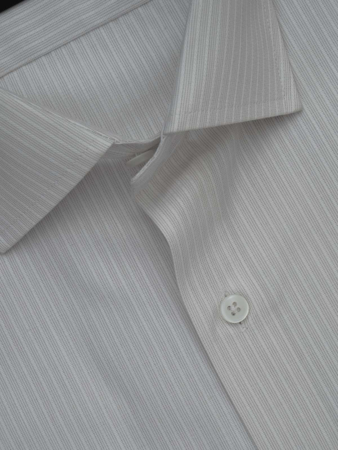 Beige Self Striped, Elite Edition, French Collar Men’s Formal Shirt (FS-427)