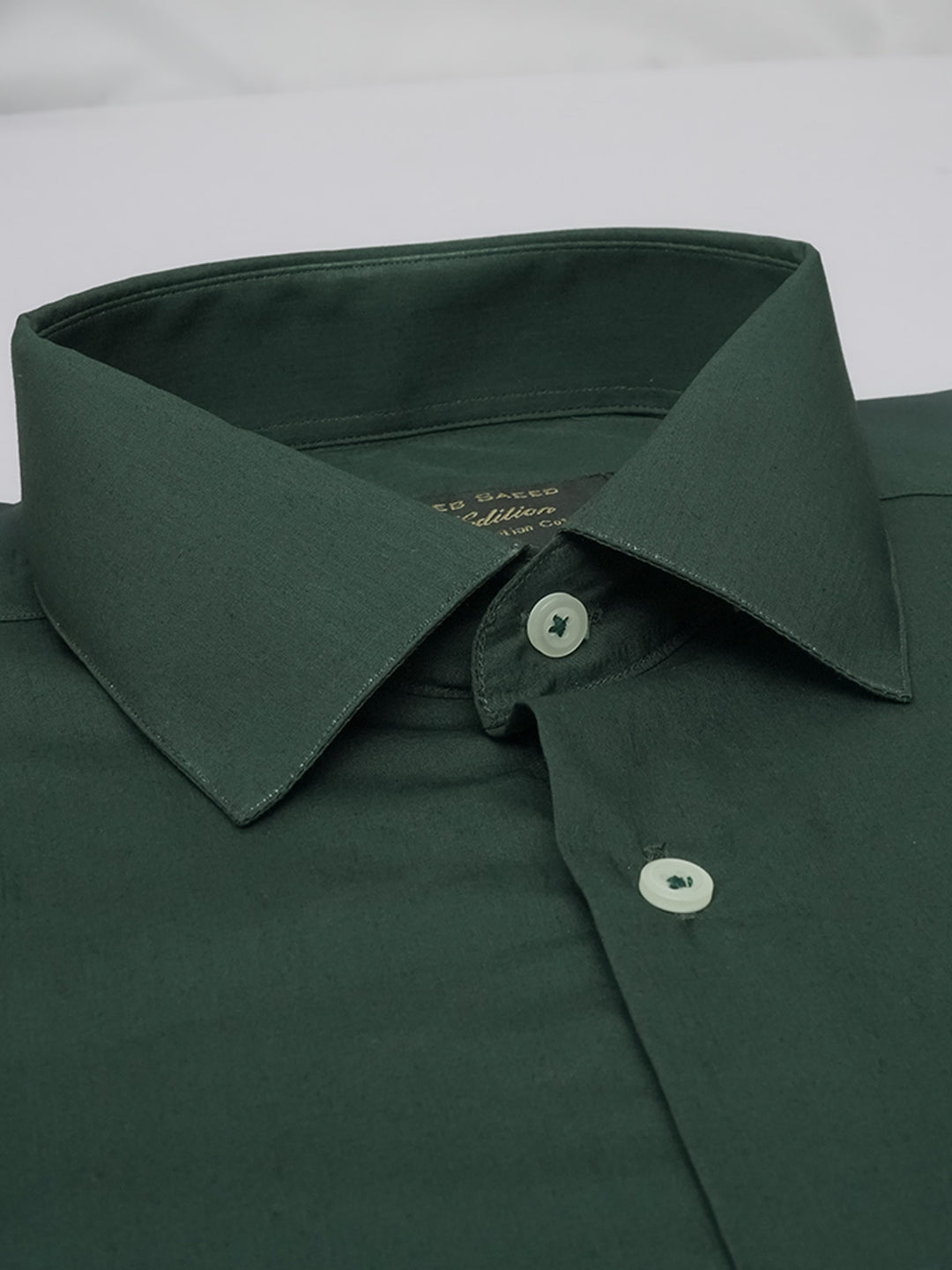 Dark Green Plain, Elite Edition, French Collar Men’s Formal Shirt (FS-480)