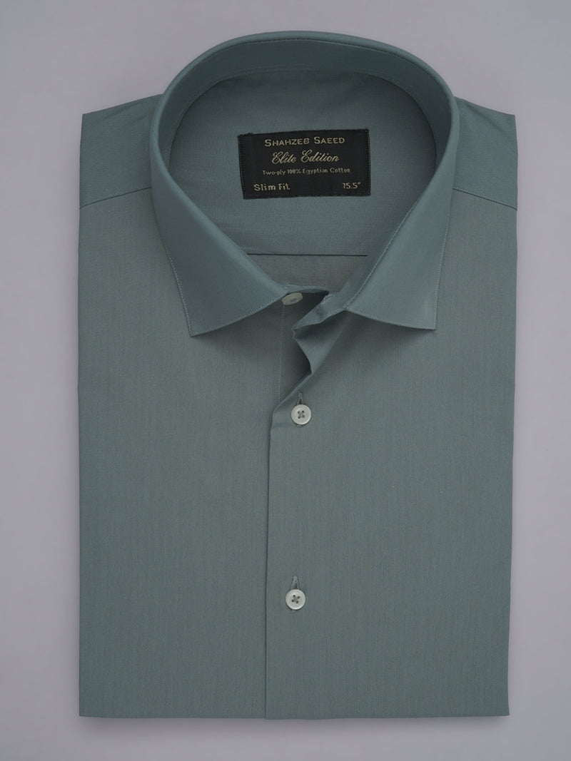 Ash Blue Plain, Elite Edition, French Collar Men’s Formal Shirt (FS-482)