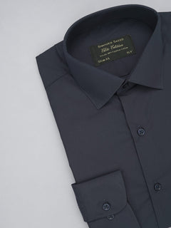 Navy Blue Plain, Elite Edition, French Collar Men’s Formal Shirt (FS-484)