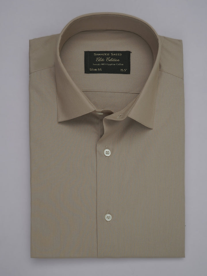 Light brown Plain, Elite Edition, French Collar Men’s Formal Shirt (FS-485)