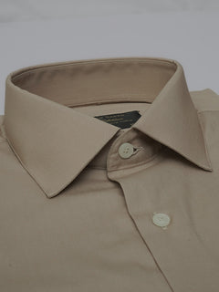 Light brown Plain, Elite Edition, French Collar Men’s Formal Shirt (FS-485)