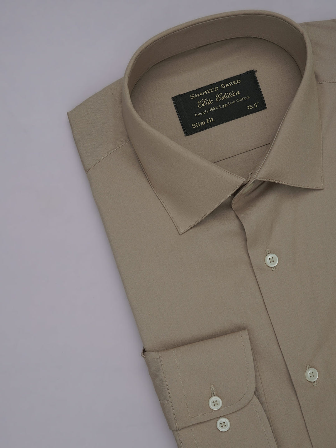 Light brown Plain, Elite Edition, French Collar Men’s Formal Shirt (FS-485)