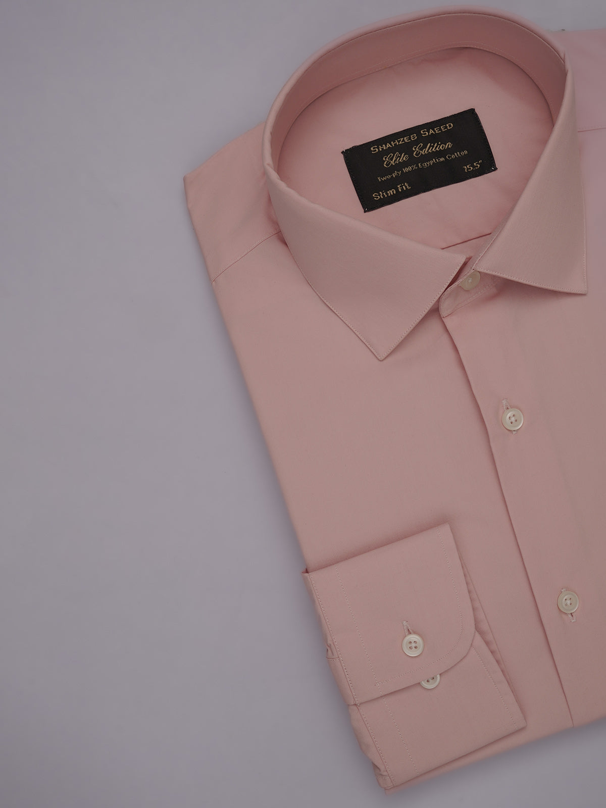 Light Pink Plain, Elite Edition, French Collar Men’s Formal Shirt (FS-492)