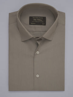 Light Brown Plain, Elite Edition, French Collar Men’s Formal Shirt (FS-494)
