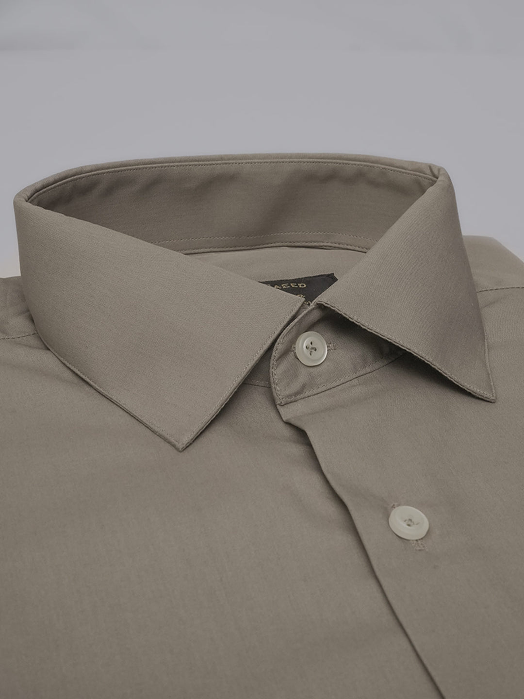 Light Brown Plain, Elite Edition, French Collar Men’s Formal Shirt (FS-494)