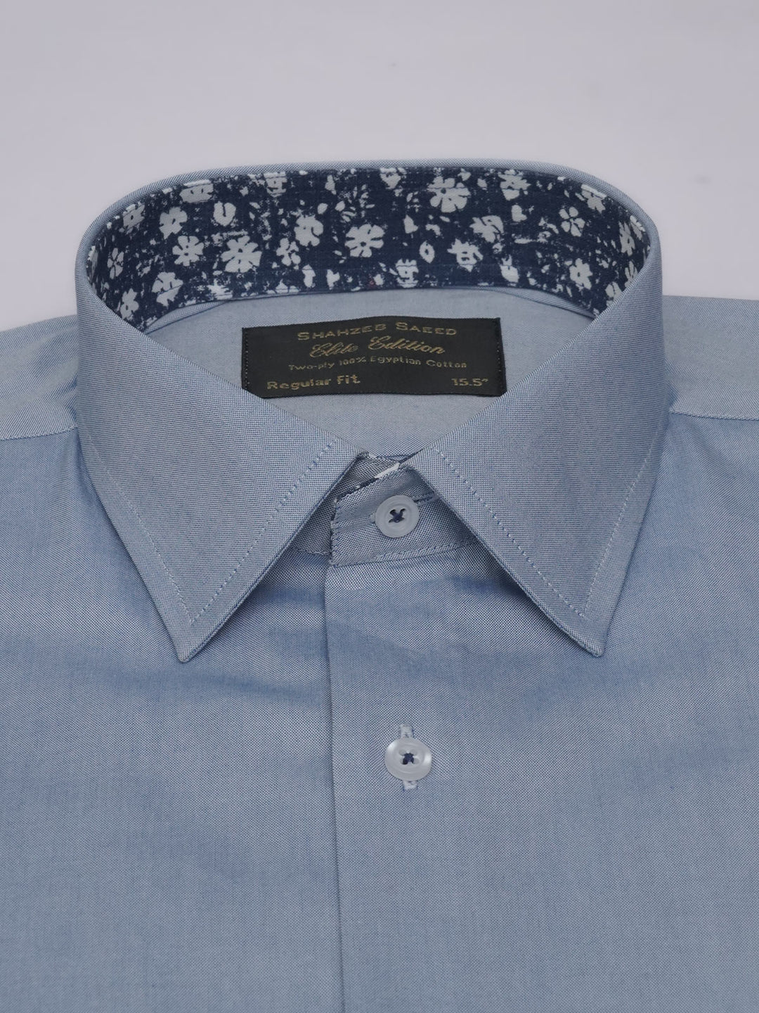 Light Blue Self, Elite Edition, French Collar Men’s Designer Formal Shirt (FS-503)