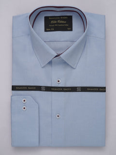 Sky Blue Self, Elite Edition, French Collar Men’s Designer Formal Shirt (FS-505)