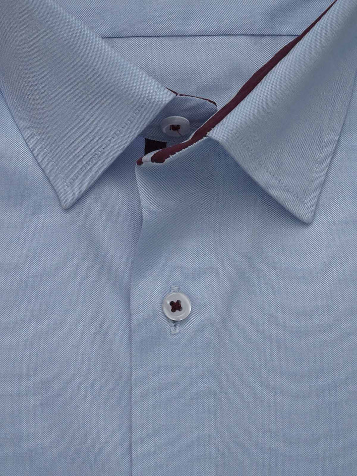 Sky Blue Self, Elite Edition, French Collar Men’s Designer Formal Shirt (FS-505)