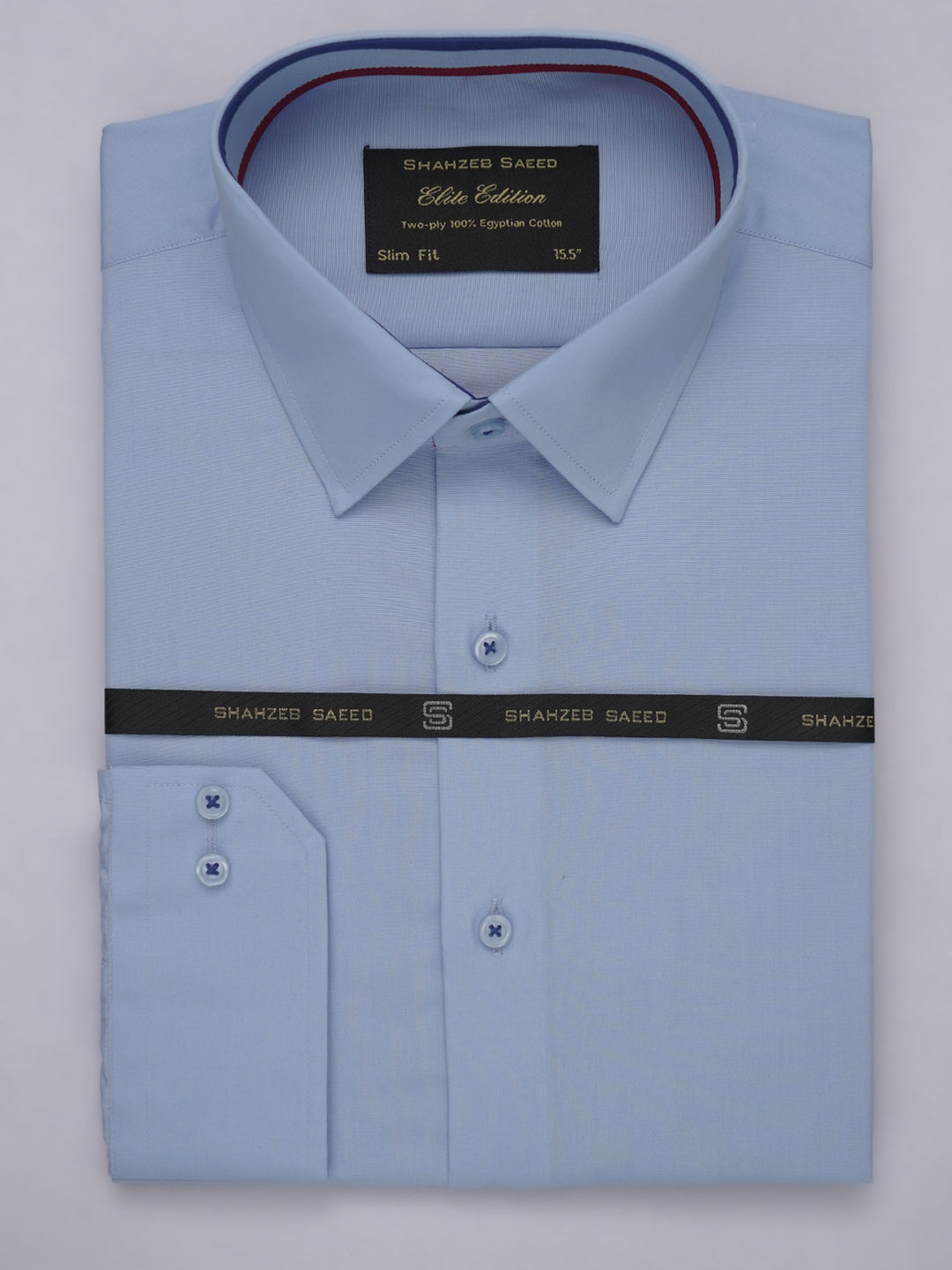 Sky Blue Plain, Elite Edition, French Collar Men’s Designer Formal Shirt (FS-506)