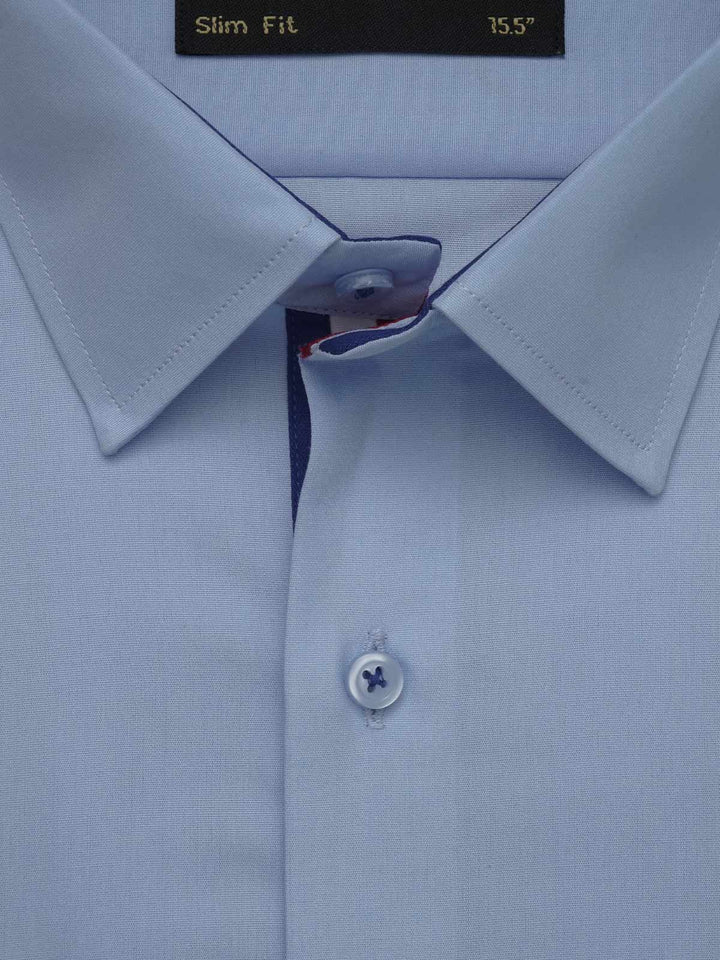 Sky Blue Plain, Elite Edition, French Collar Men’s Designer Formal Shirt (FS-506)