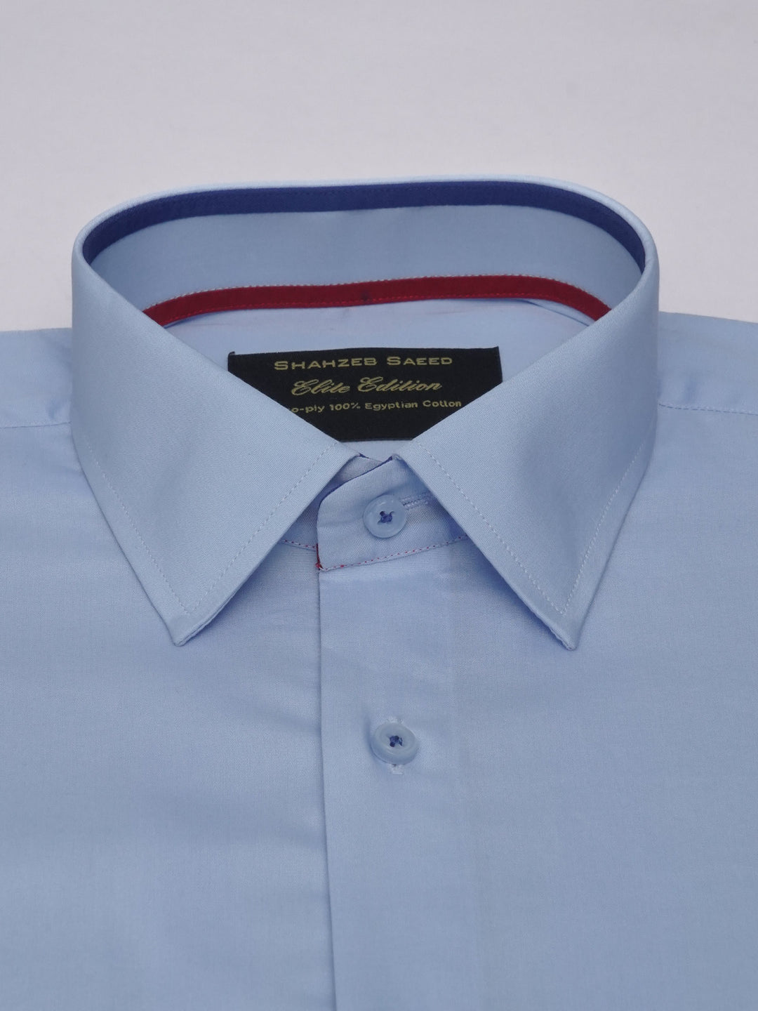 Sky Blue Plain, Elite Edition, French Collar Men’s Designer Formal Shirt (FS-506)