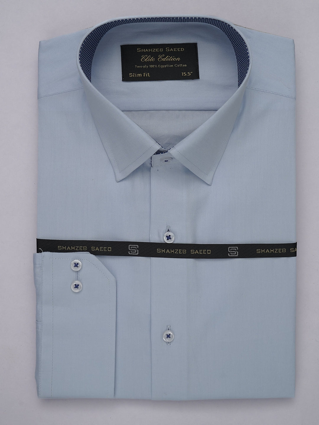 Sky Blue Plain, Elite Edition, French Collar Men’s Designer Formal Shirt (FS-508)