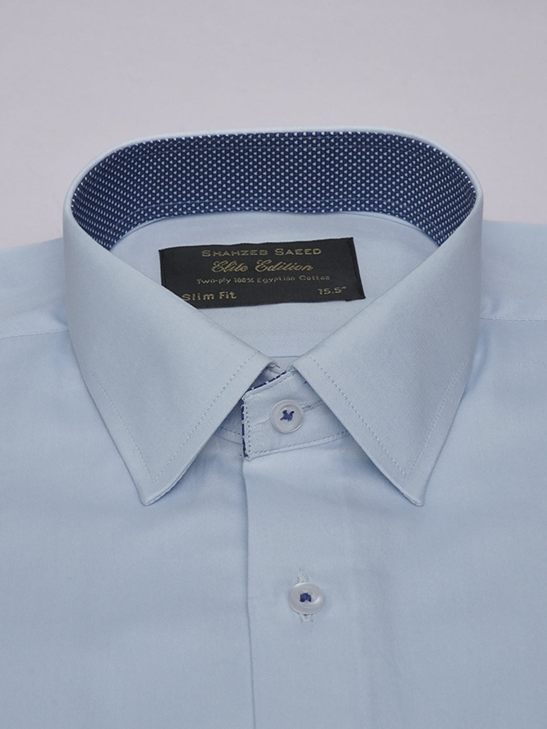 Sky Blue Plain, Elite Edition, French Collar Men’s Designer Formal Shirt (FS-508)