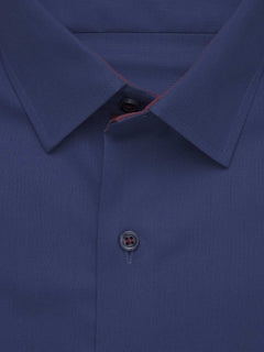 Royal Blue Plain, Elite Edition, French Collar Men’s Designer Formal Shirt (FS-509)