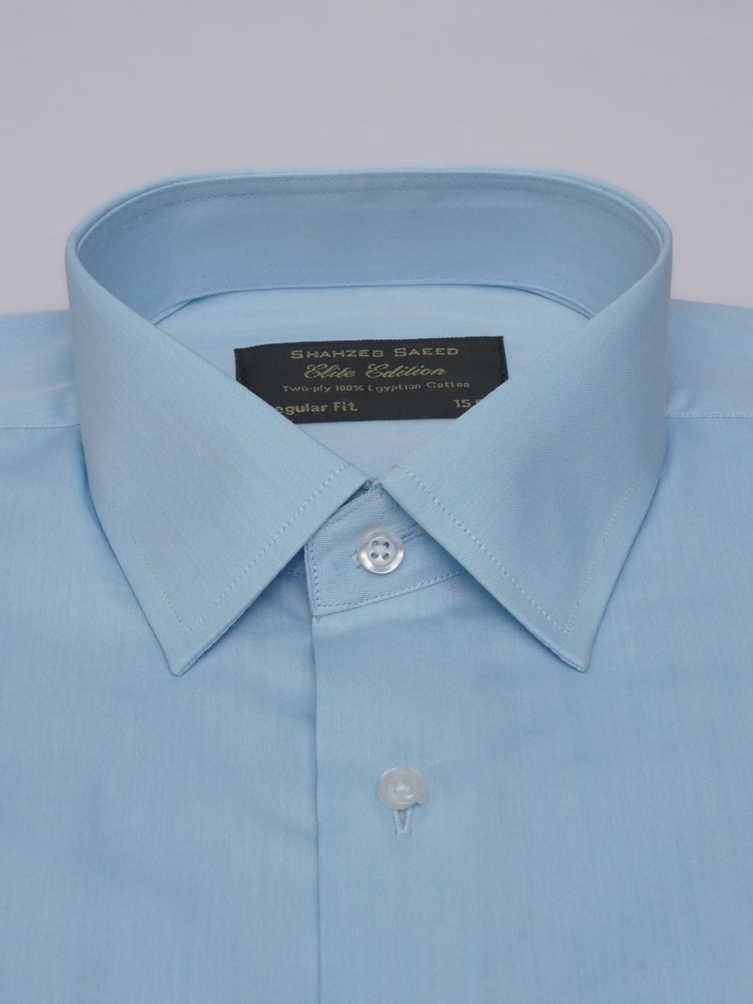 Light Blue Self, Elite Edition, French Collar Men’s Designer Formal Shirt (FS-510)