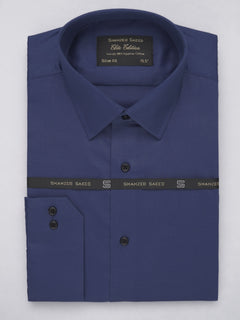 Royal Blue Plain, Elite Edition, French Collar Men’s Designer Formal Shirt (FS-511)