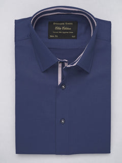 Royal Blue Plain, Elite Edition, French Collar Men’s Designer Formal Shirt (FS-515)