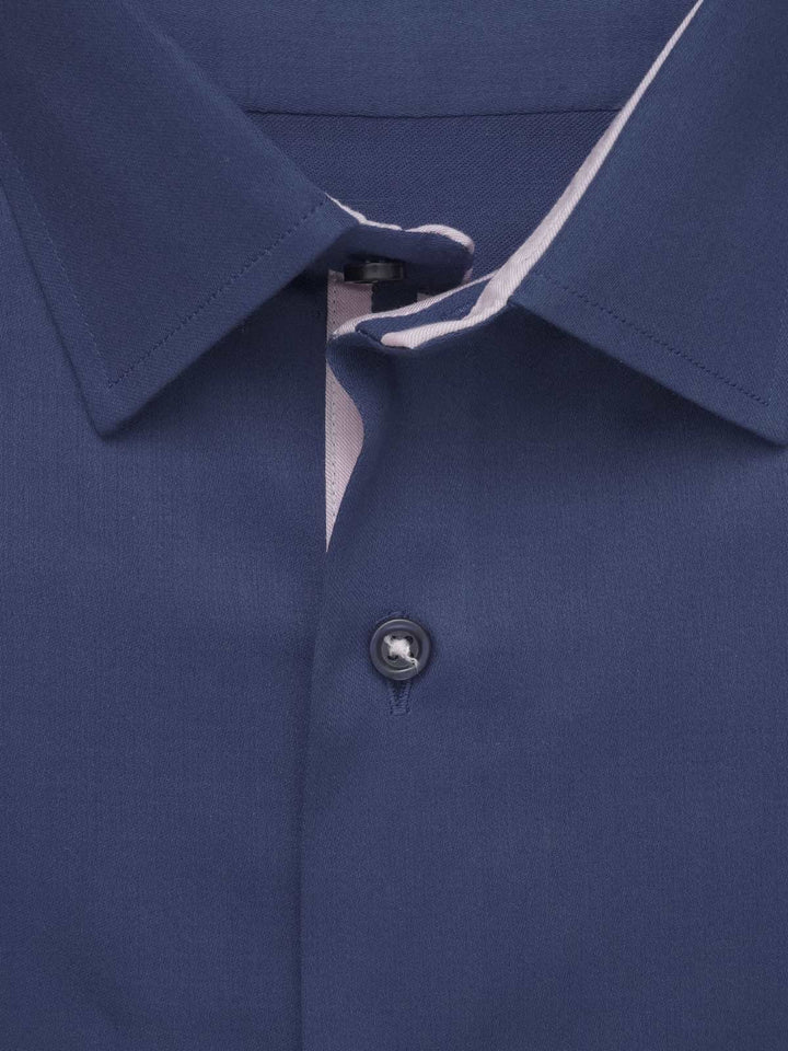 Royal Blue Plain, Elite Edition, French Collar Men’s Designer Formal Shirt (FS-515)