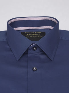 Royal Blue Plain, Elite Edition, French Collar Men’s Designer Formal Shirt (FS-515)