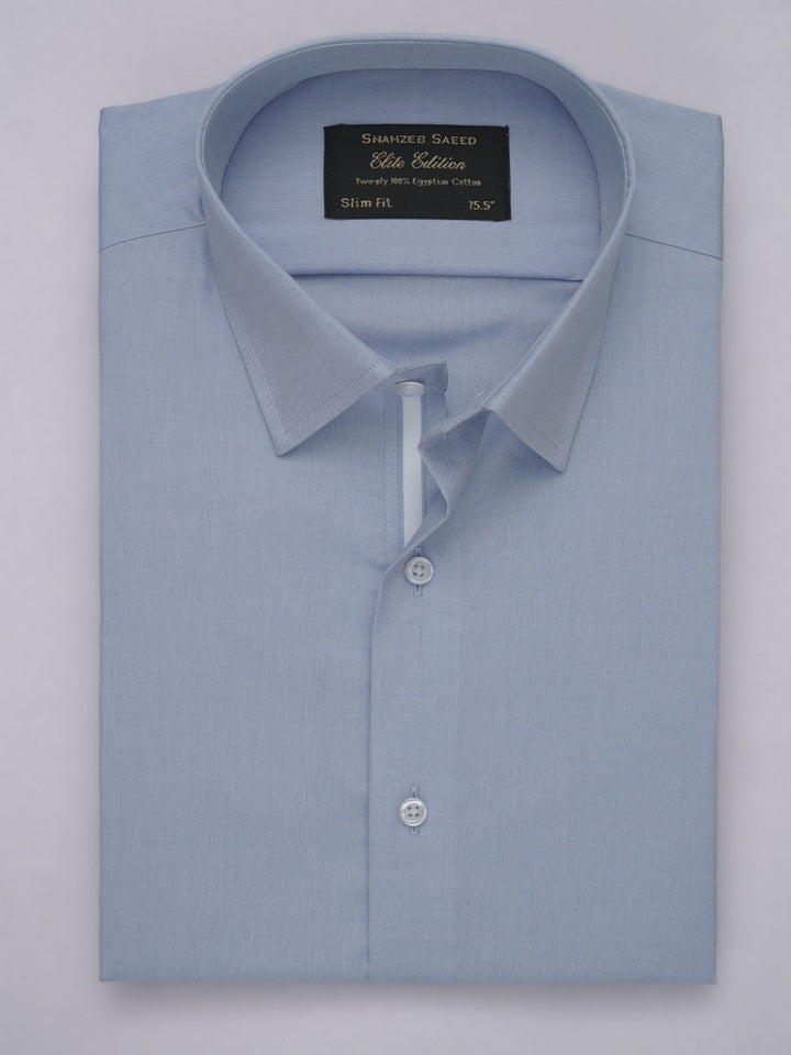 Light Blue Self, Elite Edition, French Collar Men’s Designer Formal Shirt (FS-516)