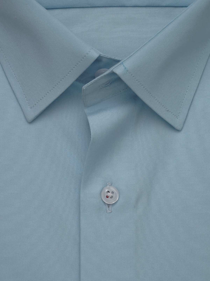 Light Blue Plain, Elite Edition, French Collar Men’s Designer Formal Shirt (FS-517)