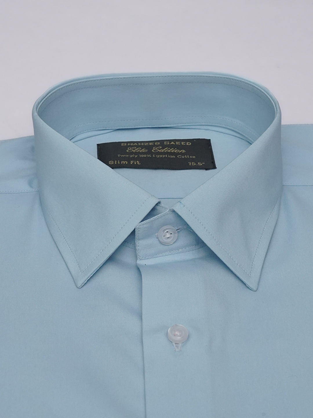 Light Blue Plain, Elite Edition, French Collar Men’s Designer Formal Shirt (FS-517)