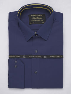 Royal Blue Plain, Elite Edition, French Collar Men’s Designer Formal Shirt (FS-520)